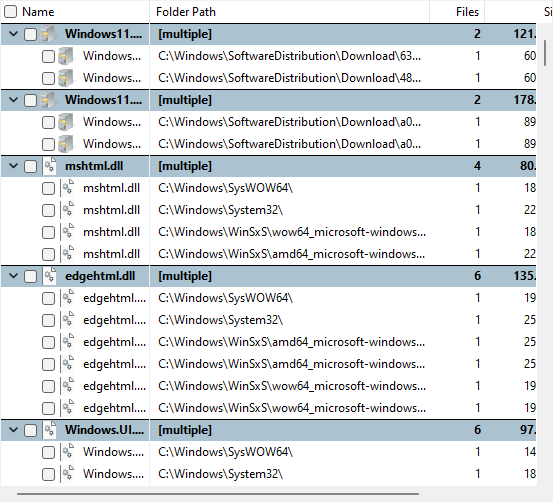 Remove duplicates with TreeSize